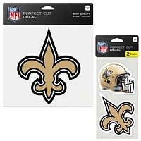 WinCraft New Orleans Saints Three-Pack Perfect Cut Decal Sheet