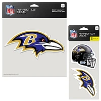 WinCraft Baltimore Ravens Three-Pack Perfect Cut Decals