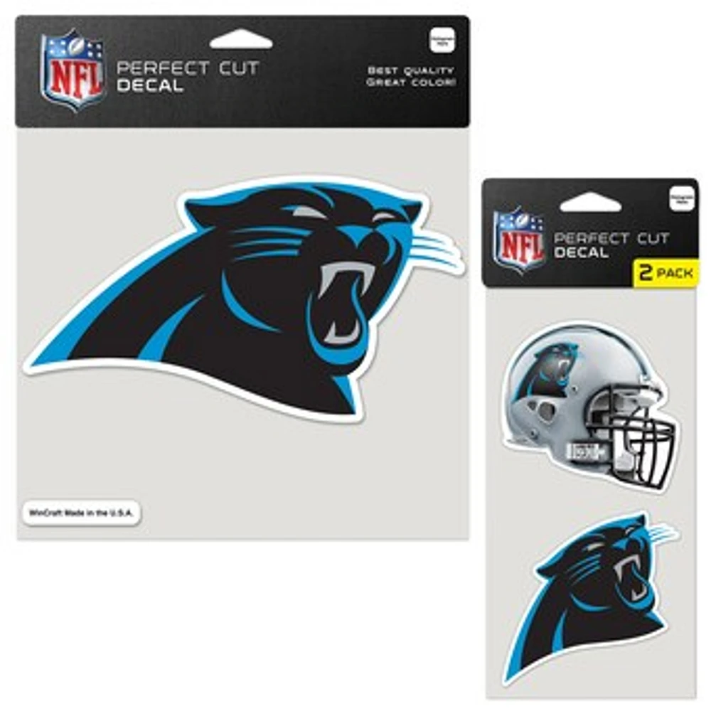 WinCraft Carolina Panthers Three-Pack Perfect Cut Decals