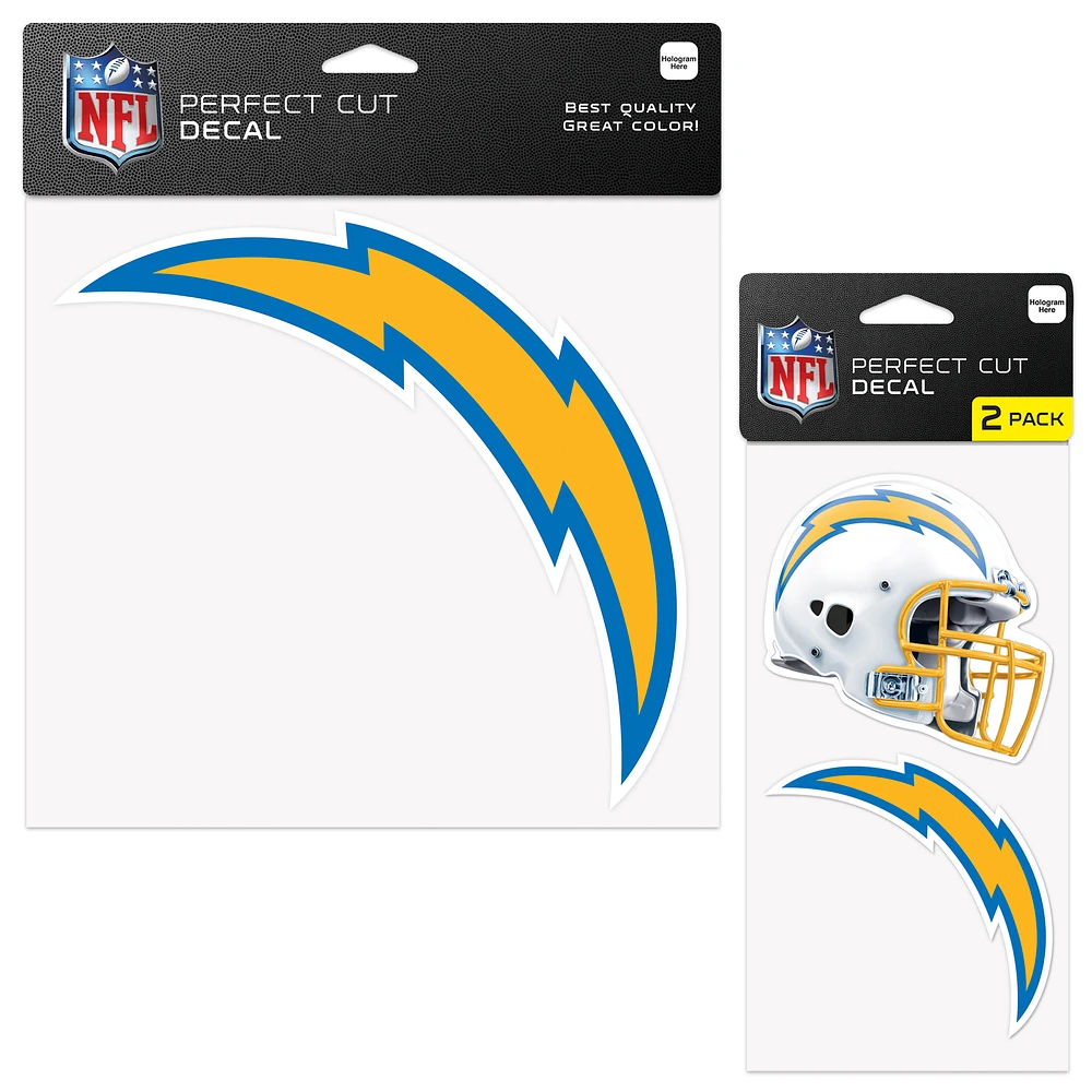 WinCraft Los Angeles Chargers Three-Pack Perfect Cut Decals