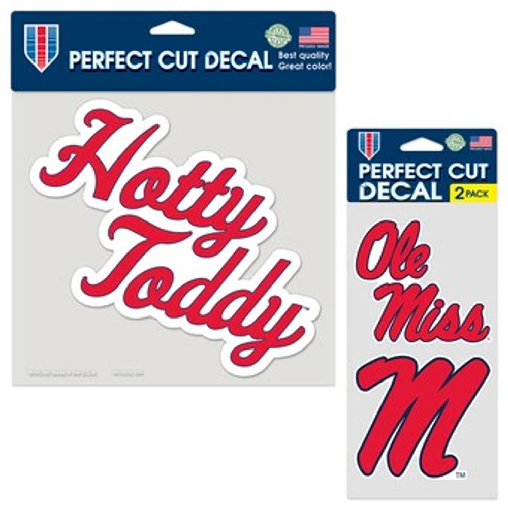 WinCraft Ole Miss Rebels Three-Pack Perfect Cut Decals