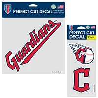 WinCraft Cleveland Guardians Perfect Cut Decal Two-Pack Set