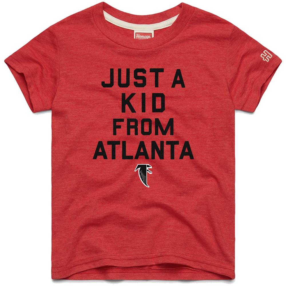 Youth Homage  Red Atlanta Falcons Just a Kid Tri-Blend T-Shirt