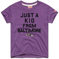 Youth Homage  Purple Baltimore Ravens Just a Kid Tri-Blend T-Shirt