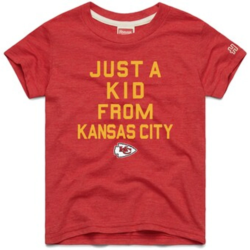 Youth Homage  Red Kansas City Chiefs Just a Kid Tri-Blend T-Shirt