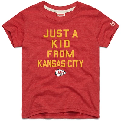 Youth Homage  Red Kansas City Chiefs Just a Kid Tri-Blend T-Shirt