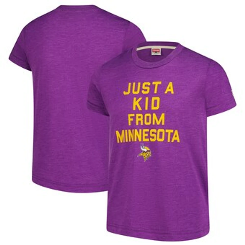 Youth Homage  Purple Minnesota Vikings Just a Kid Tri-Blend T-Shirt