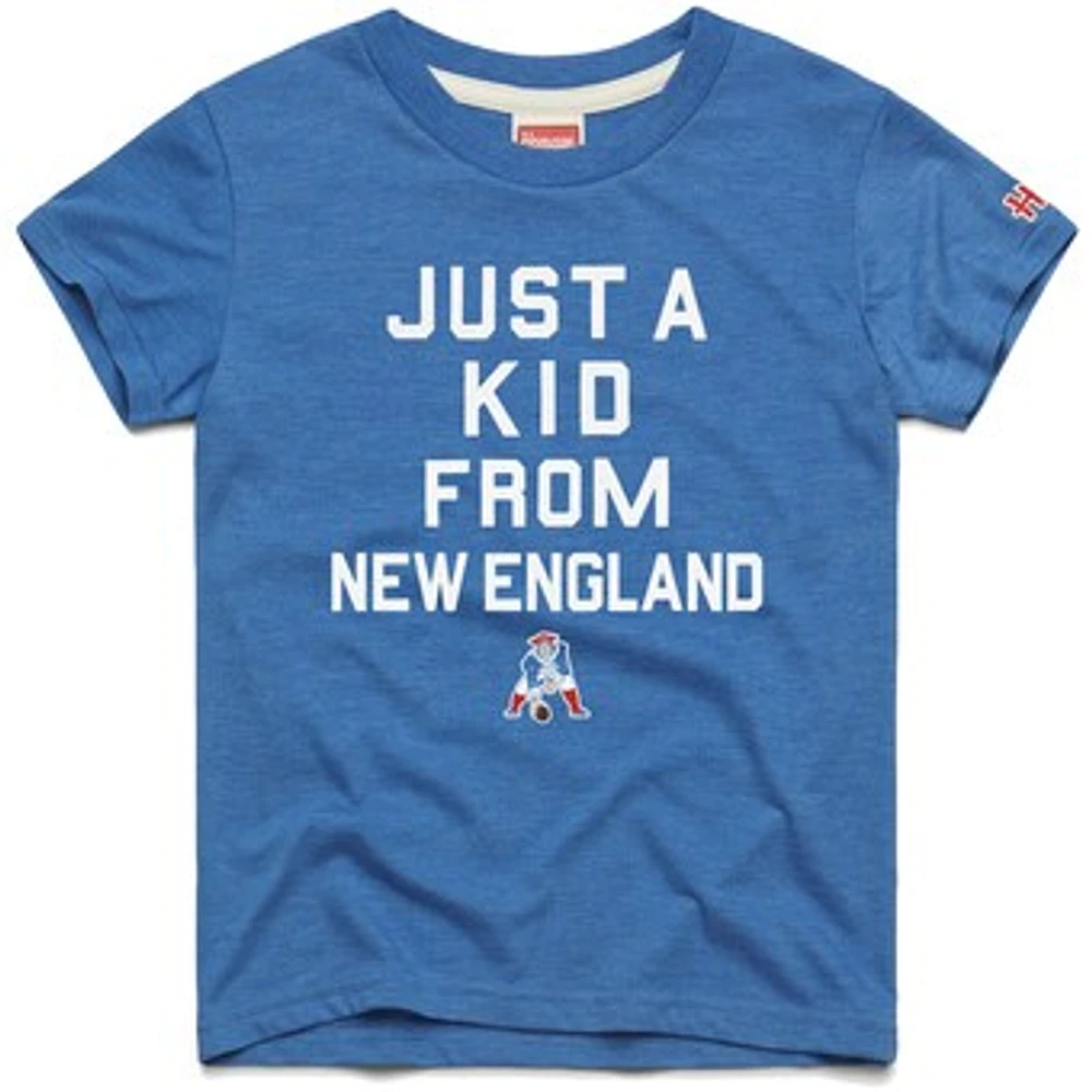 Youth Homage  Royal New England Patriots Just a Kid Tri-Blend T-Shirt