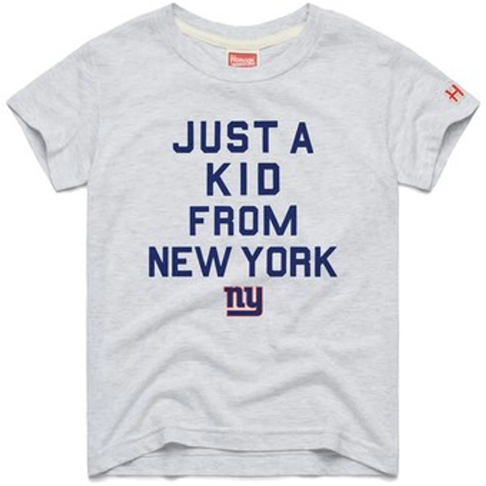 Youth Homage  Gray New York Giants Just a Kid Tri-Blend T-Shirt