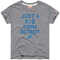 Youth Homage  Gray Detroit Lions Just a Kid Tri-Blend T-Shirt