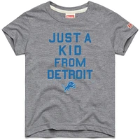 Youth Homage  Gray Detroit Lions Just a Kid Tri-Blend T-Shirt