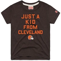 Youth Homage  Brown Cleveland Browns Just a Kid Tri-Blend T-Shirt