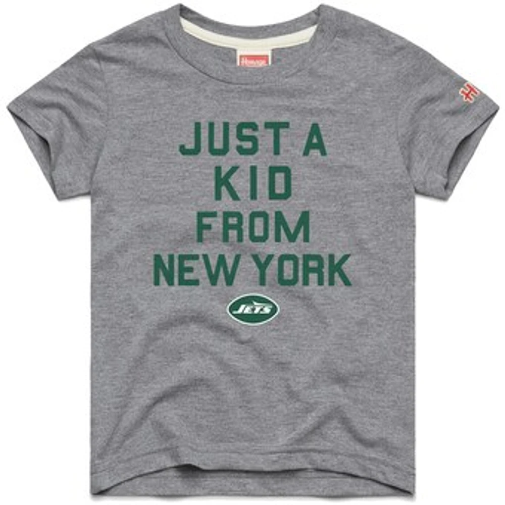 Youth Homage  Gray New York Jets Just a Kid Tri-Blend T-Shirt