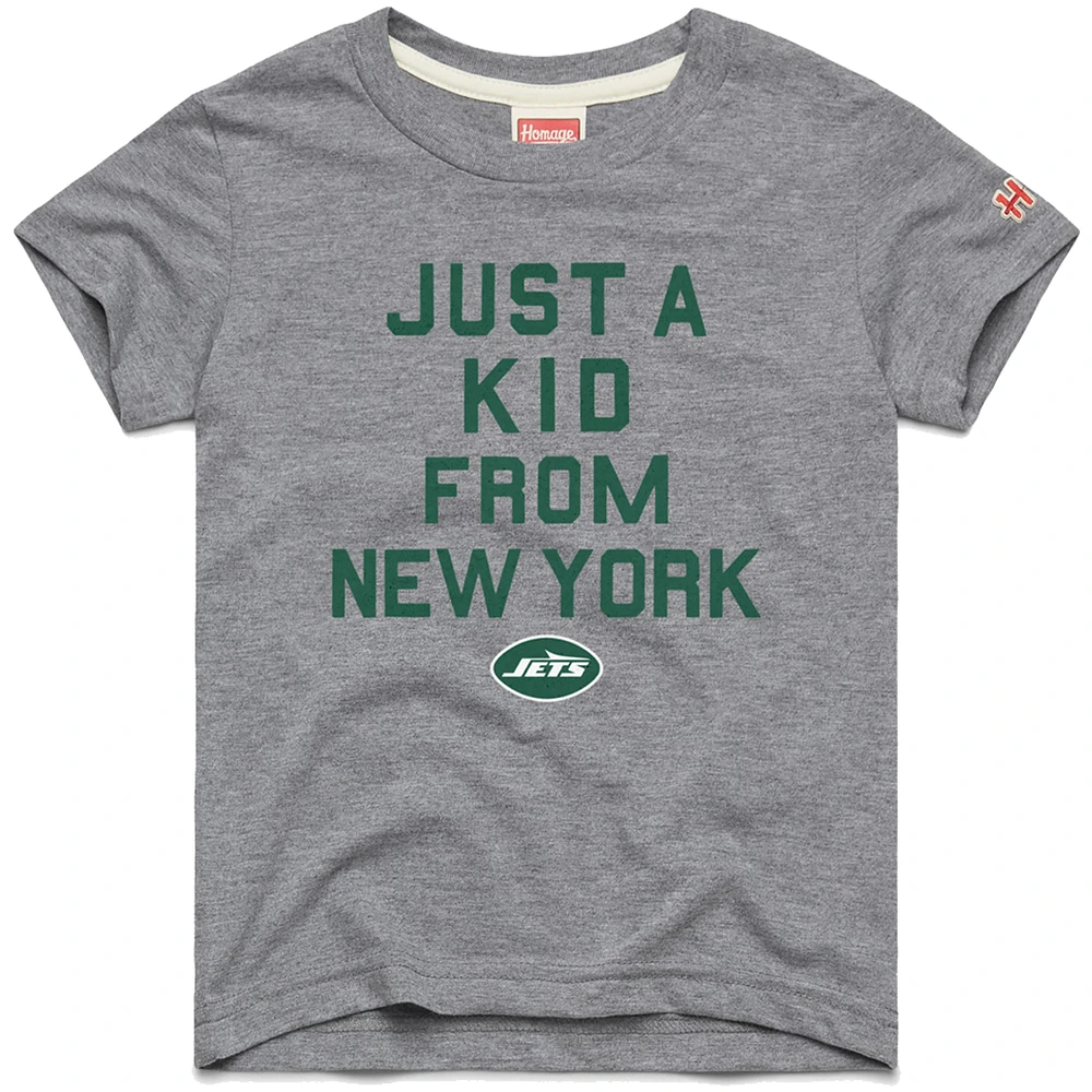 Youth Homage  Gray New York Jets Just a Kid Tri-Blend T-Shirt