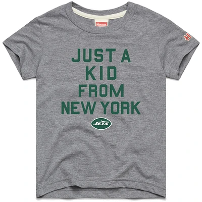 Youth Homage  Gray New York Jets Just a Kid Tri-Blend T-Shirt