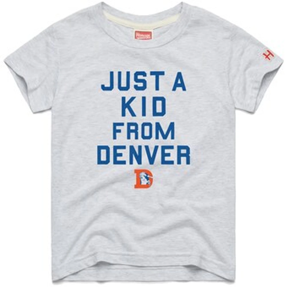 Youth Homage  White Denver Broncos Just a Kid Tri-Blend T-Shirt