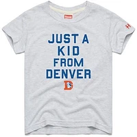 Youth Homage  White Denver Broncos Just a Kid Tri-Blend T-Shirt