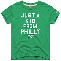 Youth Homage  Kelly Green Philadelphia Eagles Just a Kid Tri-Blend T-Shirt