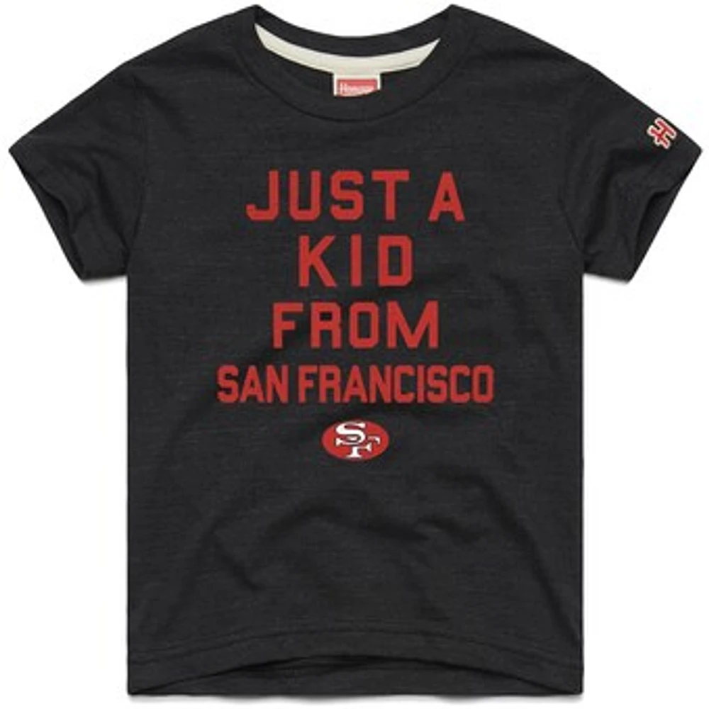 Youth Homage  Black San Francisco 49ers Just a Kid Tri-Blend T-Shirt