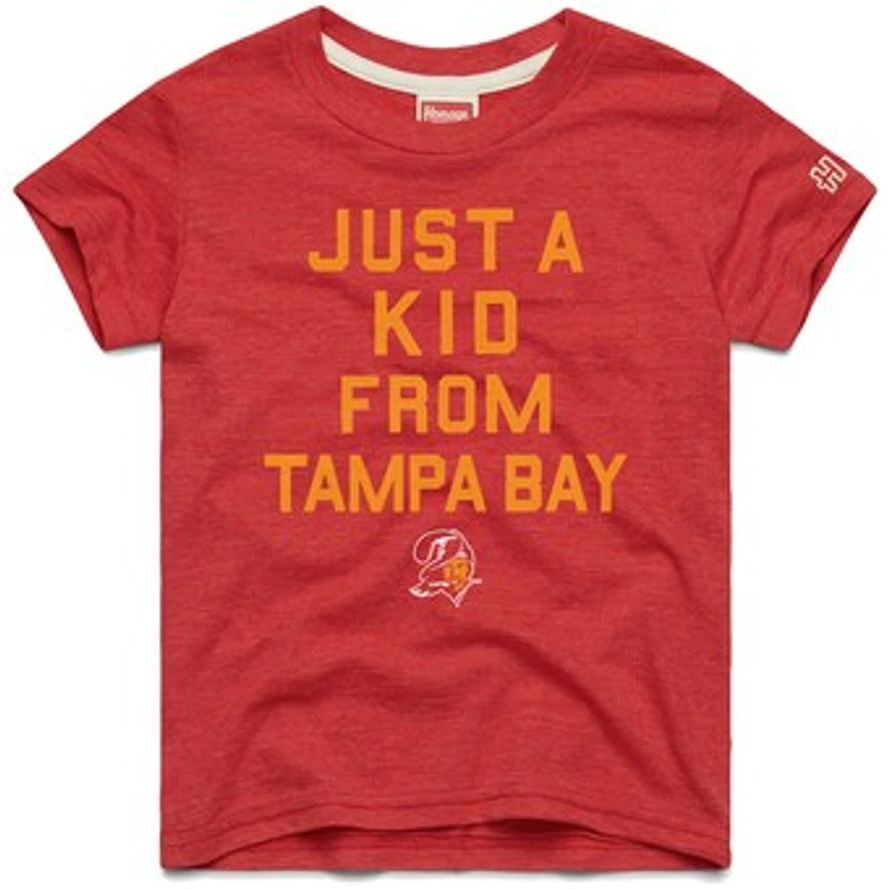 Youth Homage  Red Tampa Bay Buccaneers Just a Kid Tri-Blend T-Shirt