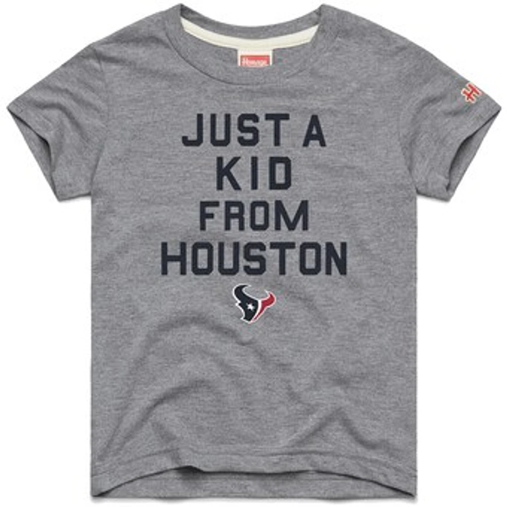 Youth Homage  Gray Houston Texans Just a Kid Tri-Blend T-Shirt