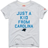 Youth Homage  White Carolina Panthers Just a Kid Tri-Blend T-Shirt