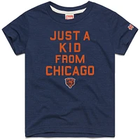 Youth Homage  Navy Chicago Bears Just a Kid Tri-Blend T-Shirt