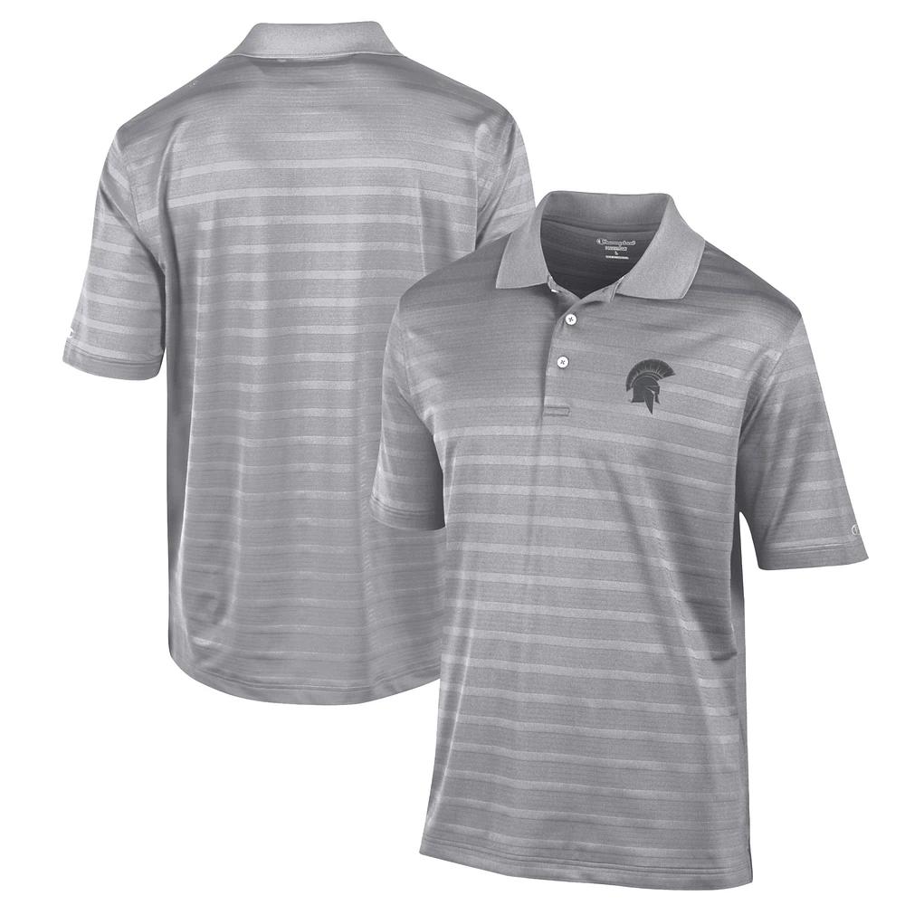 Men's Champion Gray Case Western Reserve Spartans Textured Solid Polo