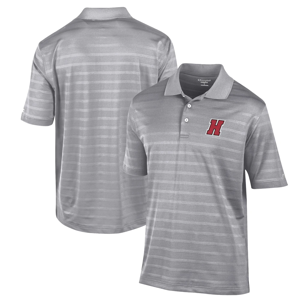 Men's Champion Gray Haverford College Textured Solid Polo