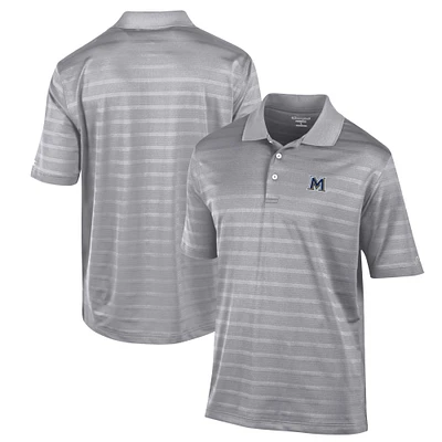 Men's Champion Gray Mount St. Mary's Mountaineers Textured Solid Polo