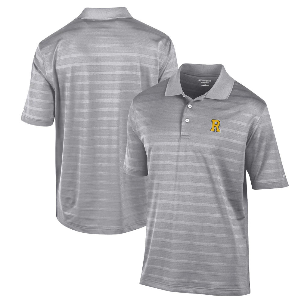 Men's Champion Gray Rochester Yellow Jackets Textured Solid Polo