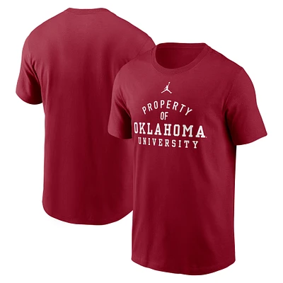 Men's Jordan Brand Crimson Oklahoma Sooners 2025 Sideline Mantra Performance T-Shirt