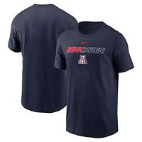 Men's Nike Navy Arizona Wildcats 2025 Sideline Mantra Performance T-Shirt