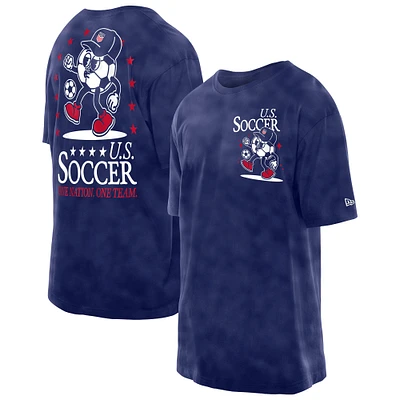 Men's New Era Navy USMNT Old School Sport Mineral Wash T-Shirt