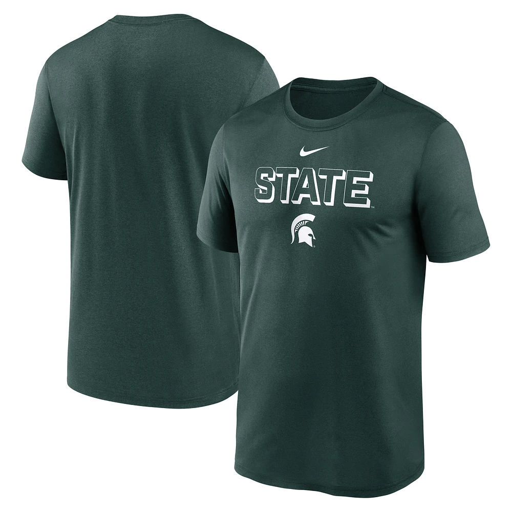Men's Nike Green Michigan State Spartans 2025 Sideline Legend Performance T-Shirt