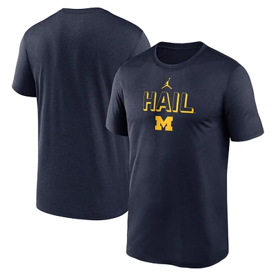 Men's Jordan Brand Navy Michigan Wolverines 2025 Sideline Legend Performance T-Shirt