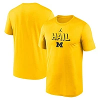 Men's Jordan Brand Maize Michigan Wolverines 2025 Sideline Legend Performance T-Shirt