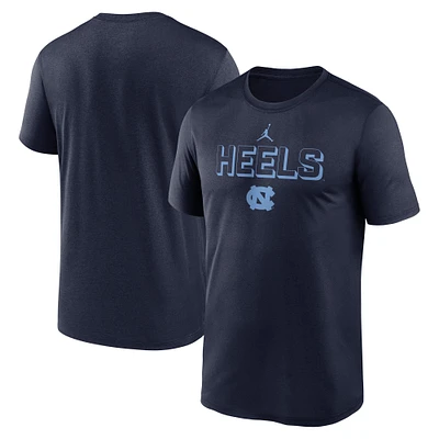 Men's Jordan Brand Navy North Carolina Tar Heels 2025 Sideline Legend Performance T-Shirt