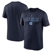 Men's Jordan Brand Navy North Carolina Tar Heels 2025 Sideline Legend Performance T-Shirt