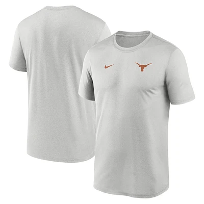 Men's Nike Gray Texas Longhorns 2025 Sideline Small Logo Legend Performance T-Shirt