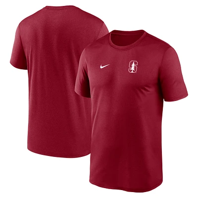 Men's Nike Cardinal Stanford 2025 Sideline Small Logo Legend Performance T-Shirt