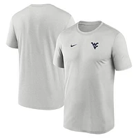 Men's Nike Gray West Virginia Mountaineers 2025 Sideline Small Logo Legend Performance T-Shirt