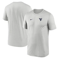 Men's Nike Gray West Virginia Mountaineers 2025 Sideline Small Logo Legend Performance T-Shirt