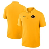 Men's Nike Gold Iowa Hawkeyes Primetime Victory Primary Logo Performance Polo