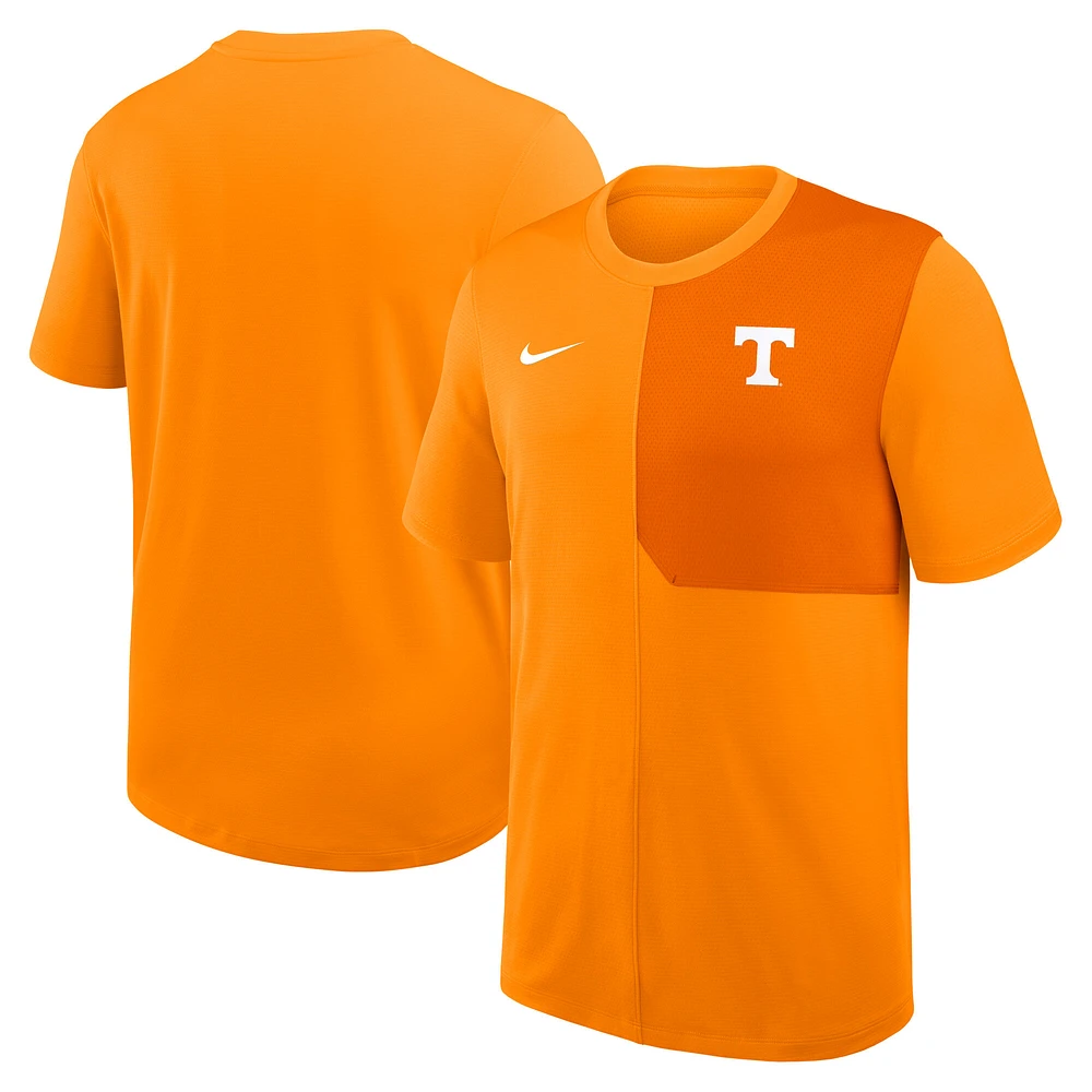 Men's Nike Tennessee Orange Volunteers 2025 Sideline UV Performance Coach T-Shirt