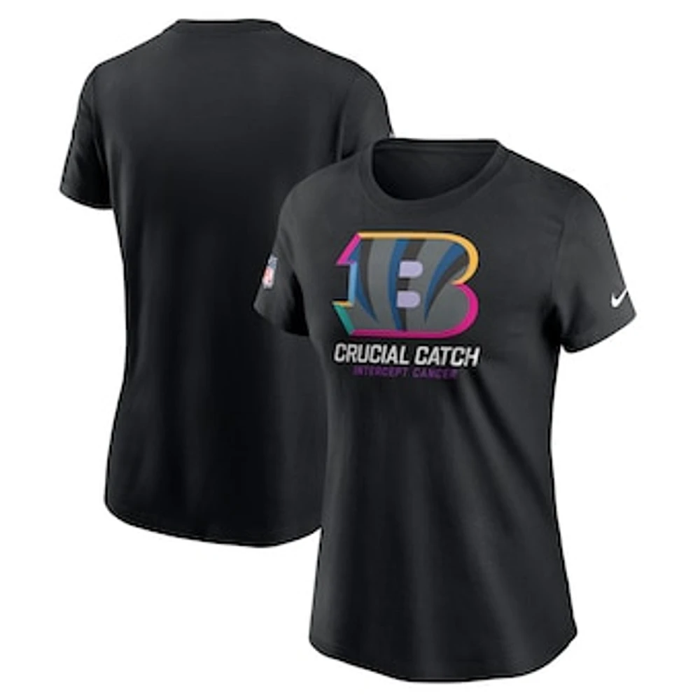 Women's Nike  Black Cincinnati Bengals 2024 NFL Crucial Catch Tri-Blend T-Shirt