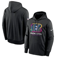 Men's Nike Black Cincinnati Bengals 2024 NFL Crucial Catch Performance Fleece Pullover Hoodie