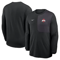 Men's Nike Black Ohio State Buckeyes 2025 Sideline Coach UV Performance Long Sleeve T-Shirt