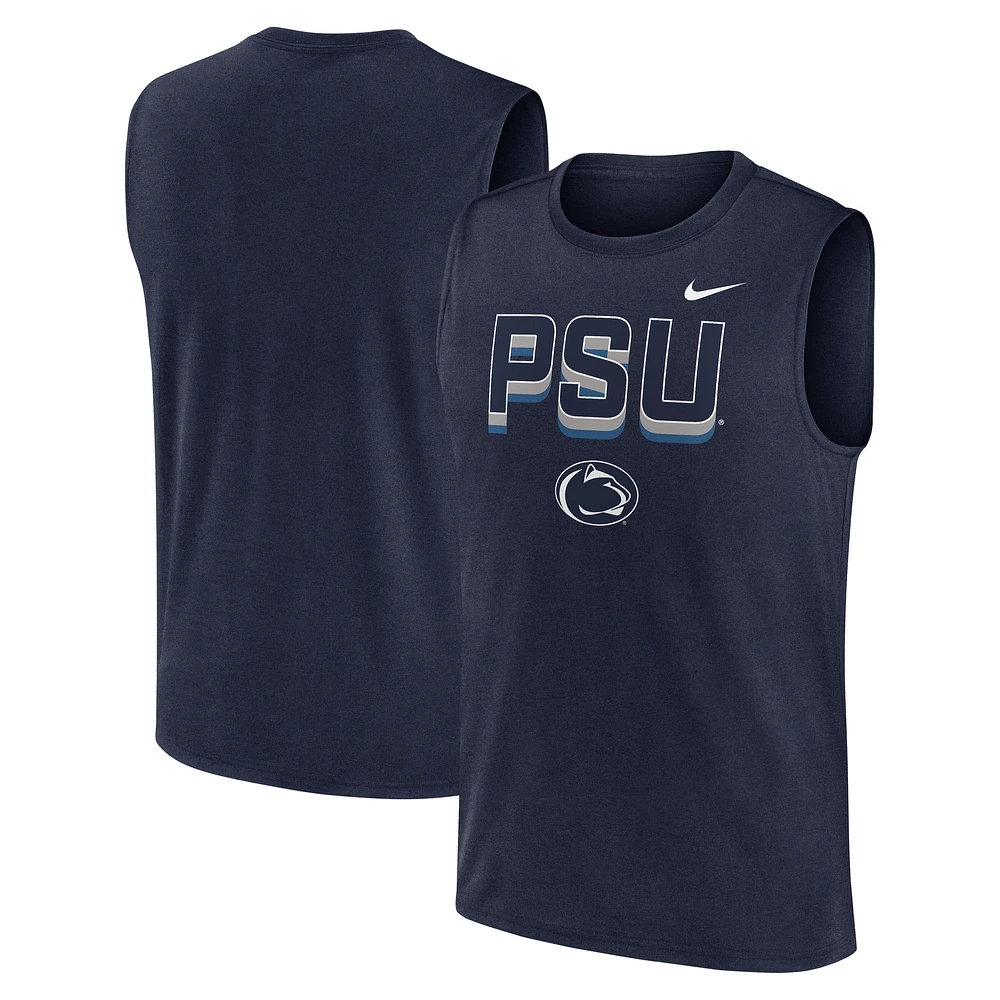 Men's Nike Navy Penn State Nittany Lions Primetime Tricode Legend Performance Tank Top