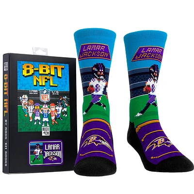 Unisex Rock Em Socks Lamar Jackson Baltimore Ravens 8-Bit Crew Socks